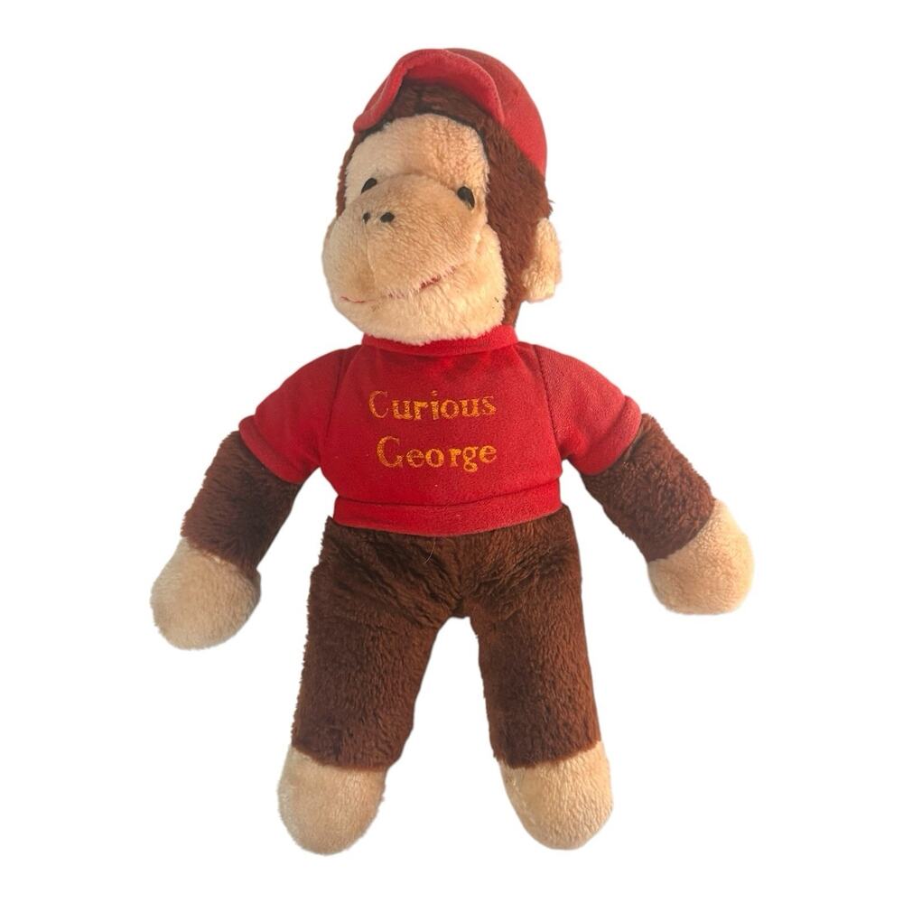 Vintage 70s Knickerbocker "Curious George" 13" Plush Stuffed Animal Brown Monkey